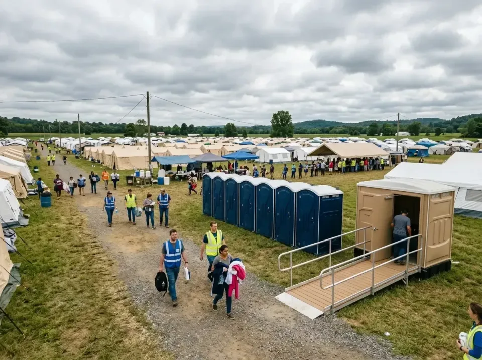 disaster-relief-camp-restrooms-010 — frequently asked questions, Dumpster & Portable Bathrooms Rental in Normal, IL